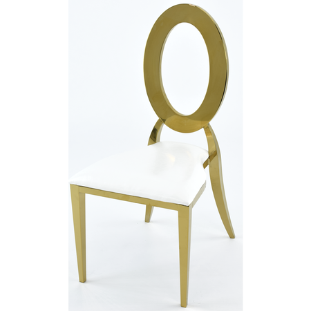 ATLAS COMMERCIAL PRODUCTS Stainless Steel Ava Dining Chair, Gold AVA41G